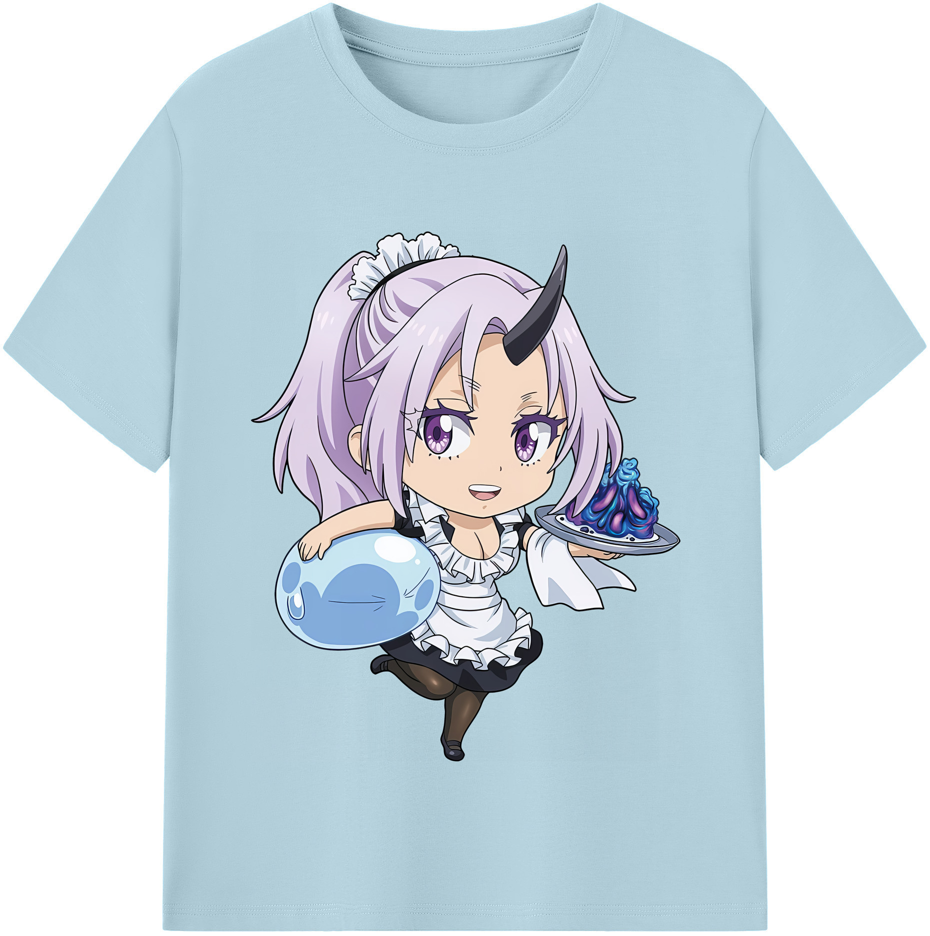 （画像用） 転スラ Regarding Reincarnated to Slime 綿100％半袖Tシャツ（フロントプリント）